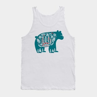 Scandinavian Bear Christmas Tank Top